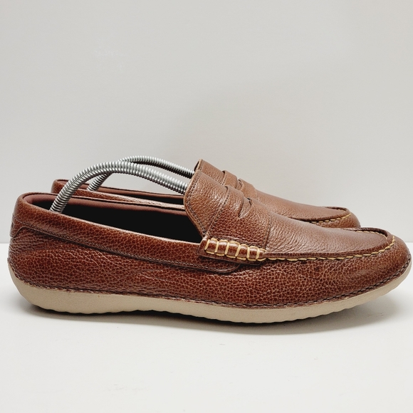 C24577 Brown Leather Loafer Shoes 